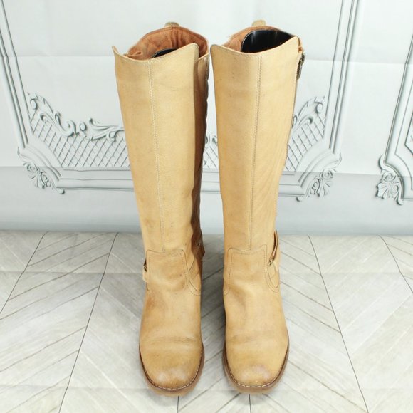 TIMBERLAND Tan Leather Zip Side Classic High Top Boots Size 7 M - Picture 5 of 10